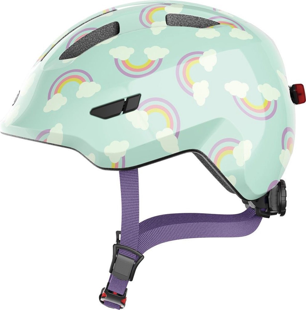 Abus Helm Smiley 3.0 LED Blue Regenbogen M 50-55 cm