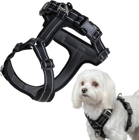Peluvio Mate – Hundegeschirr mit Reflexion – Größe XS – strapazierfähiges Nylon – ergonomisches Schutzgeschirr – rostfreie Schnallen – schnell trocknend, wetterfest – Komfortkontrolle für aktive Hunde