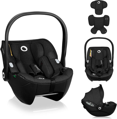Lionelo Moxie i-Size – Autositz-Babytrage ab der Geburt – 40–87 cm – rückwärtsgerichtet (rwf) – Bambusstoff – Dri-Seat – leicht 4,3 kg – Isofix-kompatibel – Memory-Schaum – Magnetgurte – Sonnendach – verstellbare Kopfstütze