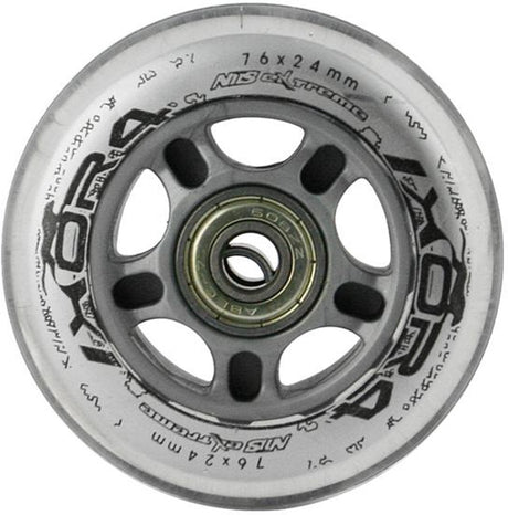 Nils extreme - pu wielen - 76x24 mm - transparant - inclusief abec-7 lagere