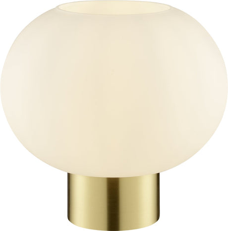 Brilliant Fanny – Tischlampe – E27 max. 1 x 20 W – gebürstetes Messingweiß