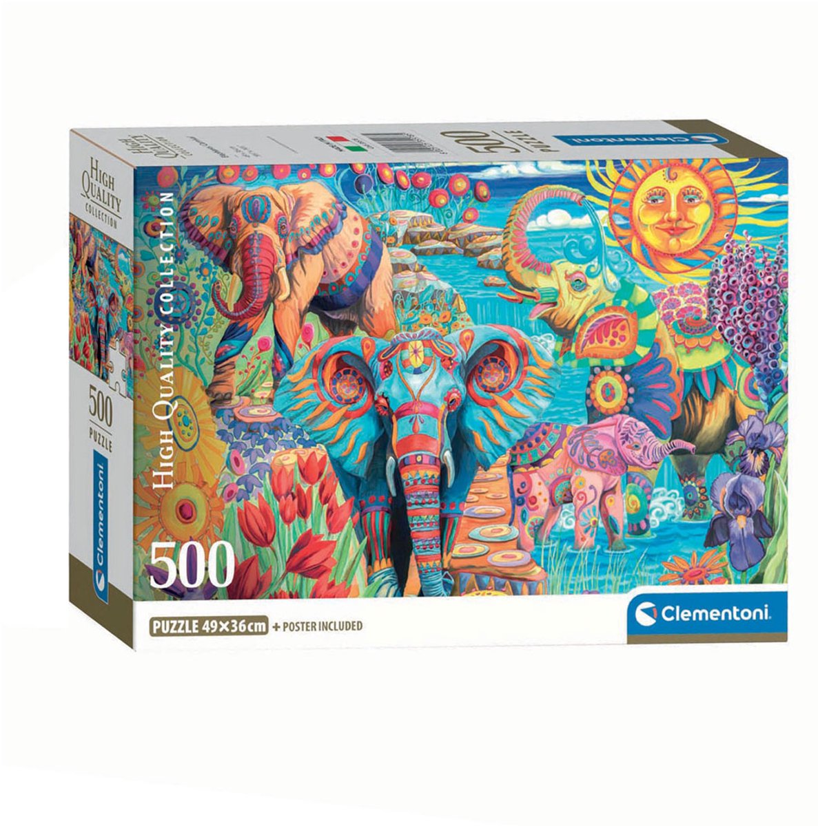 Clementoni Puzzle Elefantenkarneval, 500 Teile.