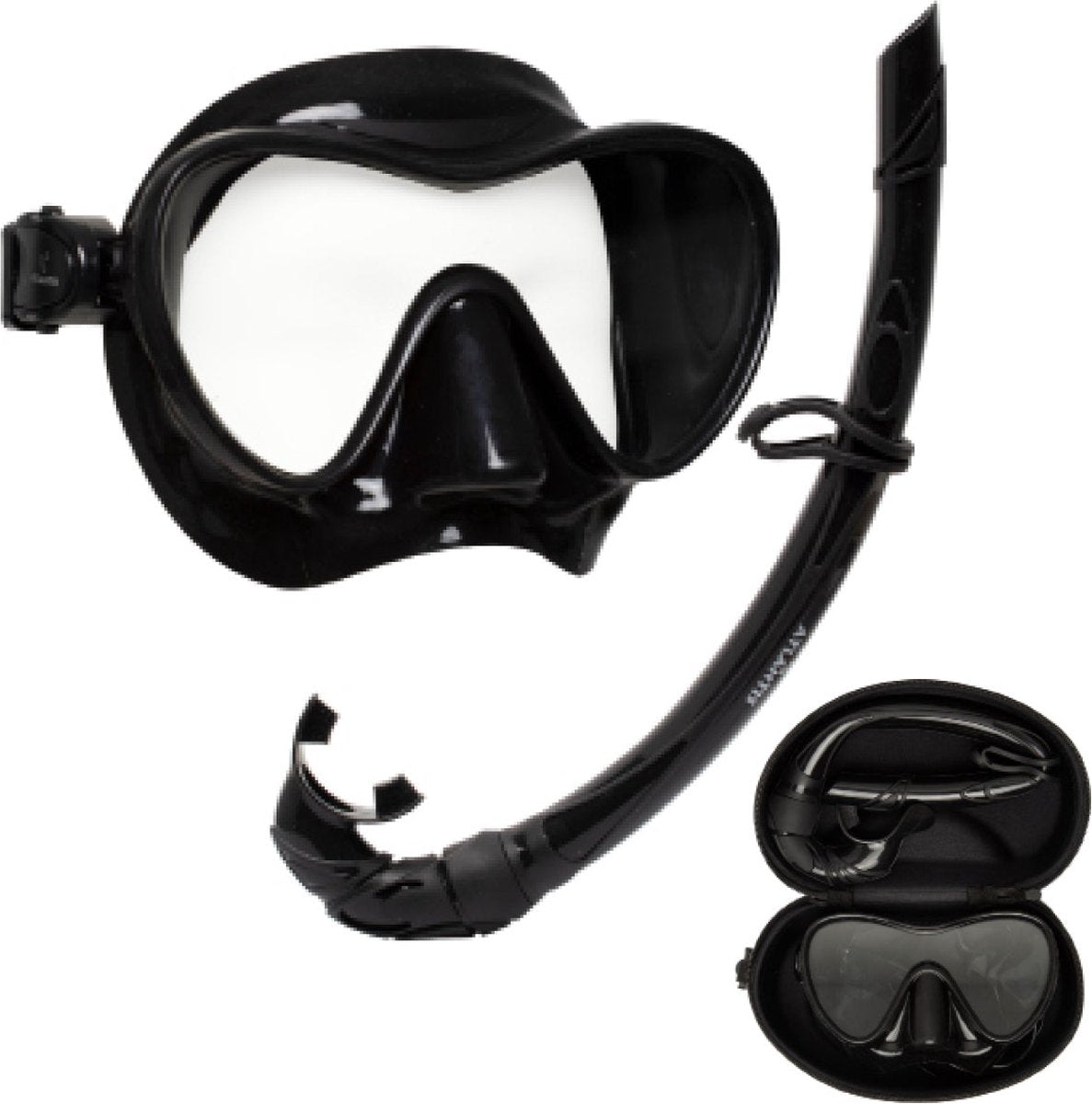 Atlantis Bali Combo - Schnorchelset - Taucherbrille - Schnorchel - Erwachsene - Schwarz