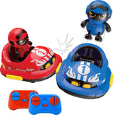 Gear2play RC Crazy Bumper Cars Duo-Set – Steuerbare Autoscooter – Nehmen Sie an einem Crash-Duell teil!