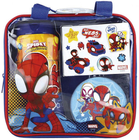Marvel – Spiderman-Geschenkset – Duschgel 300 ml + Tattoo-Blatt + Schwamm + Beutel