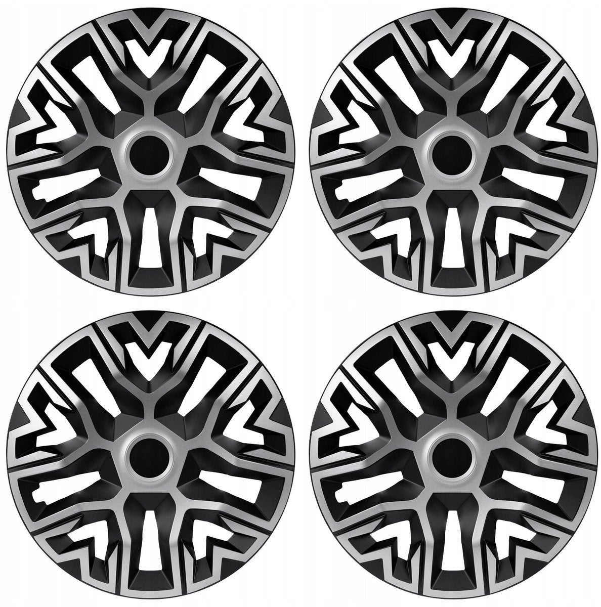 Nrm Universal-Radkappen 14'' das Beste zweifarbig silber schwarz 4 Stück