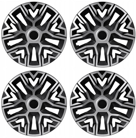 Nrm Universal-Radkappen 14'' das Beste zweifarbig silber schwarz 4 Stück