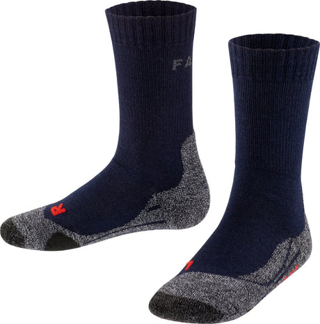Falke TK2 Anti-Blister Wandersocken aus dickem Woll-Funktionsmaterial Kinder blau - Größe 31-34