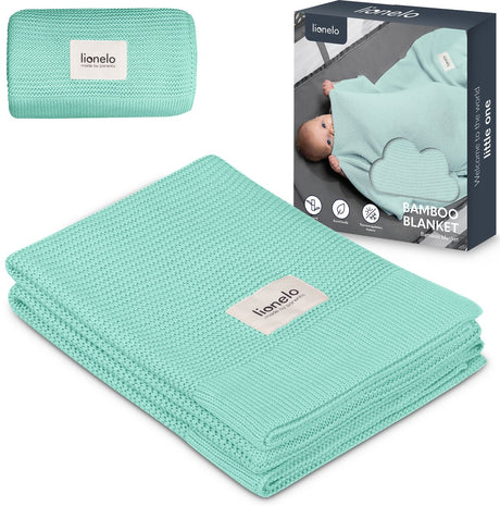Lionelo Bambusdecke – Deluxe-Babydecke – hypoallergen – antibakteriell – antimykotisch – 100 % Bambus-Baumwolle – thermoregulierend – weich atmungsaktiv – nachhaltig – waschbar – ab der Geburt – 100 x 75 cm