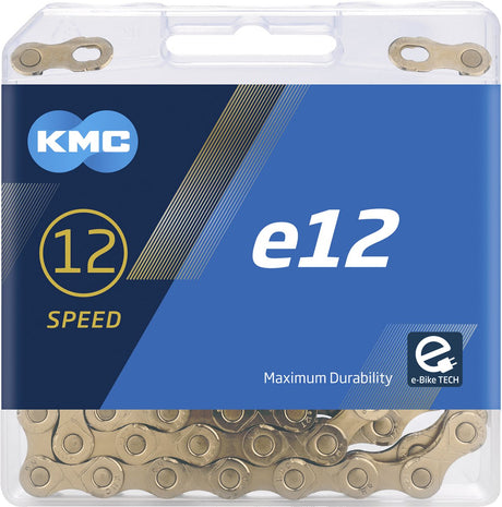 KMC Ketting E12 Ti-Ni Gold, 1 2x11 128, 130 Links, 5,2 mm Stift, 12-Gang