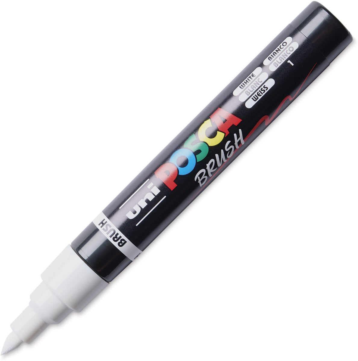 Posca uni brushmarker pc5br wit - brushpunt 1-4 mm