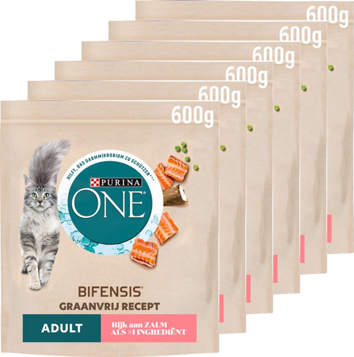 Purina one purina® one® getreidefrei adult - Katzenfutter - Lachs - 6 x 600 g