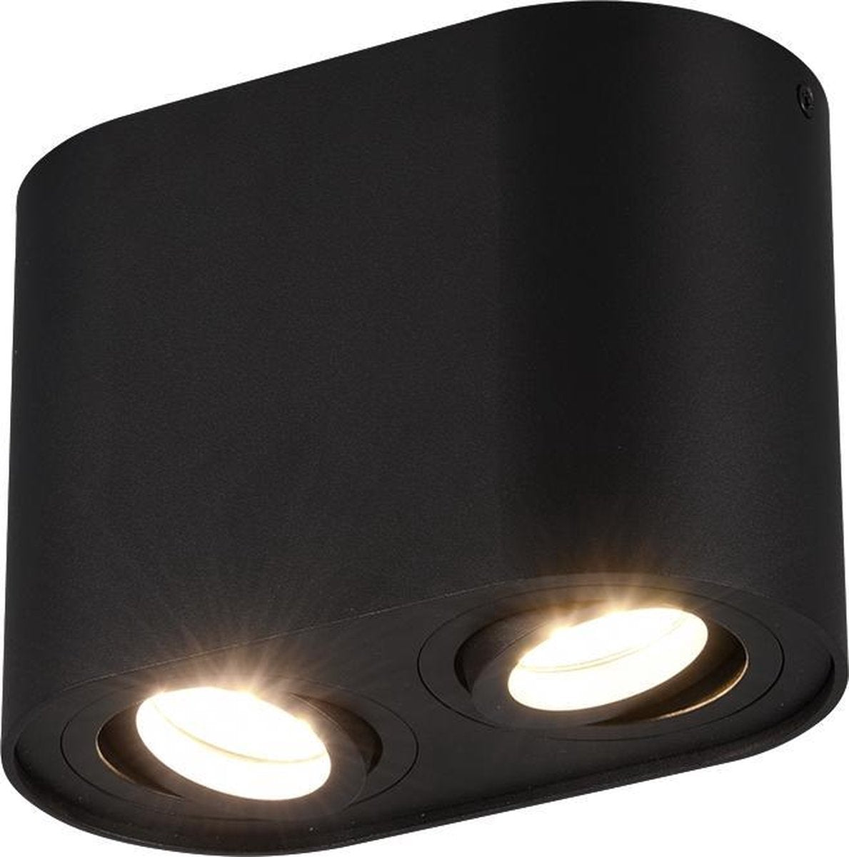 Trio Cookie Deckenleuchte - 2xGU10 - Metall - mattschwarz