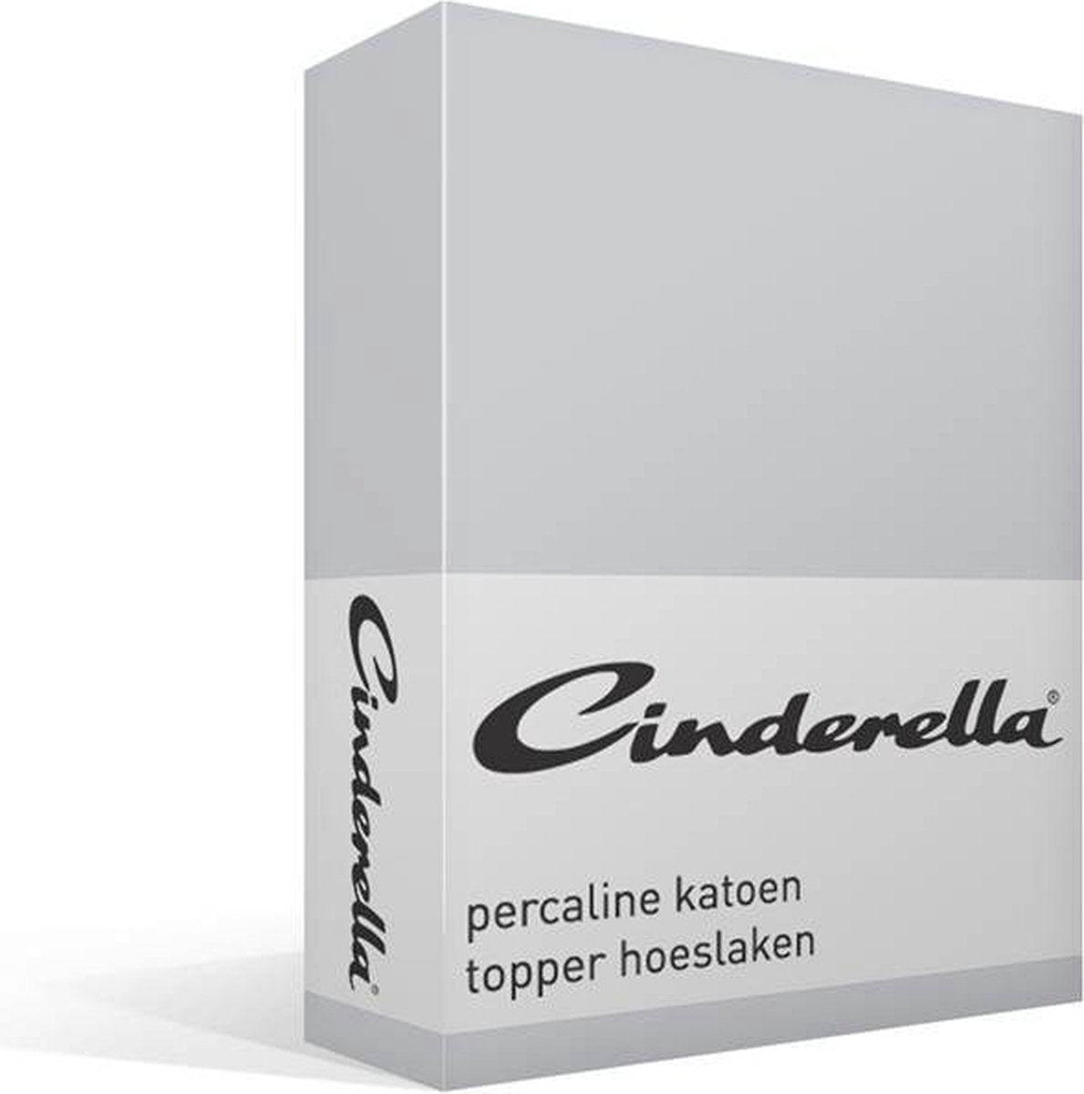 Cinderella weekend - topper hoeslaken (tot 15 cm) - katoen - 200x210 cm - lichtgrijs