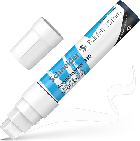 Schneider Schreibgeräte Schneider Acrylmarker – Paint-it 330 – Schreibbreite 15 mm – Weiß – S-120349