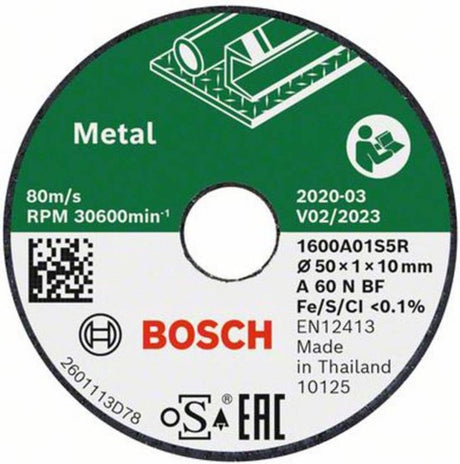 Bosch Zubehör Experte für Inox 1600A01S5Y Trennscheibe gerade 50 mm 1 Stück