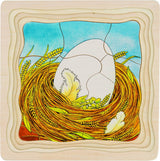 Goki Holzschicht Puzzle Huhn
