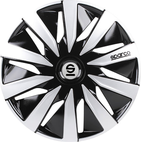 Sparco Radkappen Lazio 13 Zoll Schwarz Silber - 4 Stück