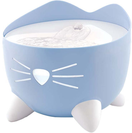 Catit Pixi-Brunnen-Kombi-Set – Katzentrinknapf – Blau-Weiß