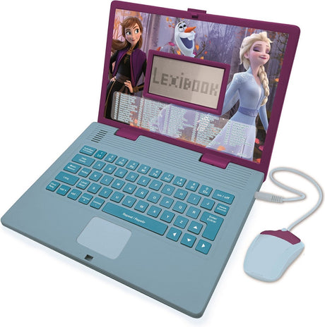 Lexibook Frozen zweisprachiger Lernlaptop – 124 Aktivitäten auf Englisch Spanisch