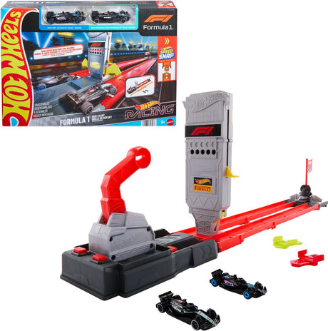 Hot Wheels Racing Formel-1-Startplatz-Streckenset und 2 F1-Autos aus Metall