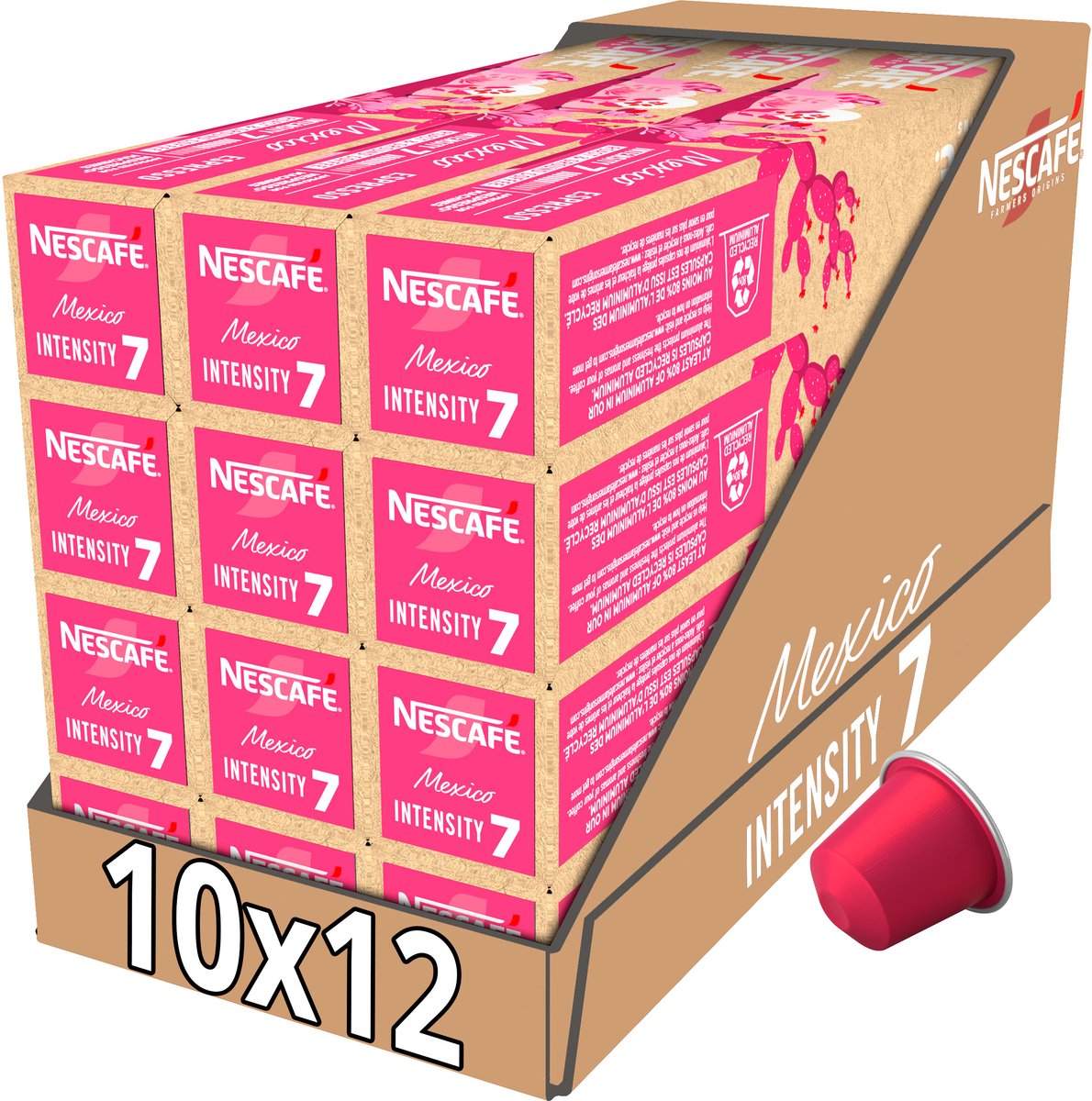 Nescafé Farmers Origins Mexico Nespresso-kompatible Kapseln – 10 Kaffeetassen x 12 Schachteln