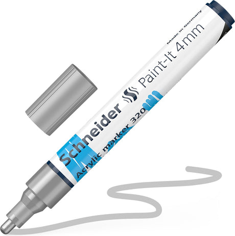 Schneider Schreibgeräte Schneider Acrylmarker – Paint-it 320 – 4 mm – Silber – S-120254