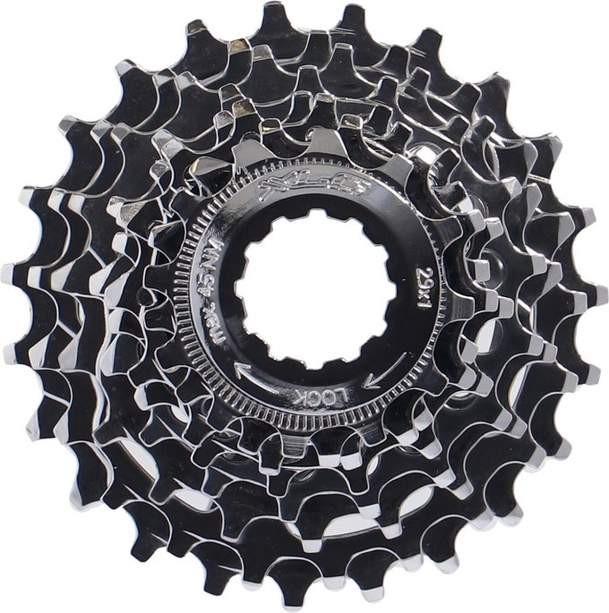 XLC 8-Gang-Kassette – Shimano 16–25 Zähne – Stahl – Schwarz