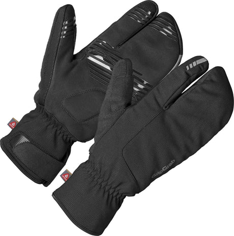 Gripgrab – Nordic 2 winddichte Strict Winter Lobster Fahrradhandschuhe – Schwarz – Unisex – Größe M