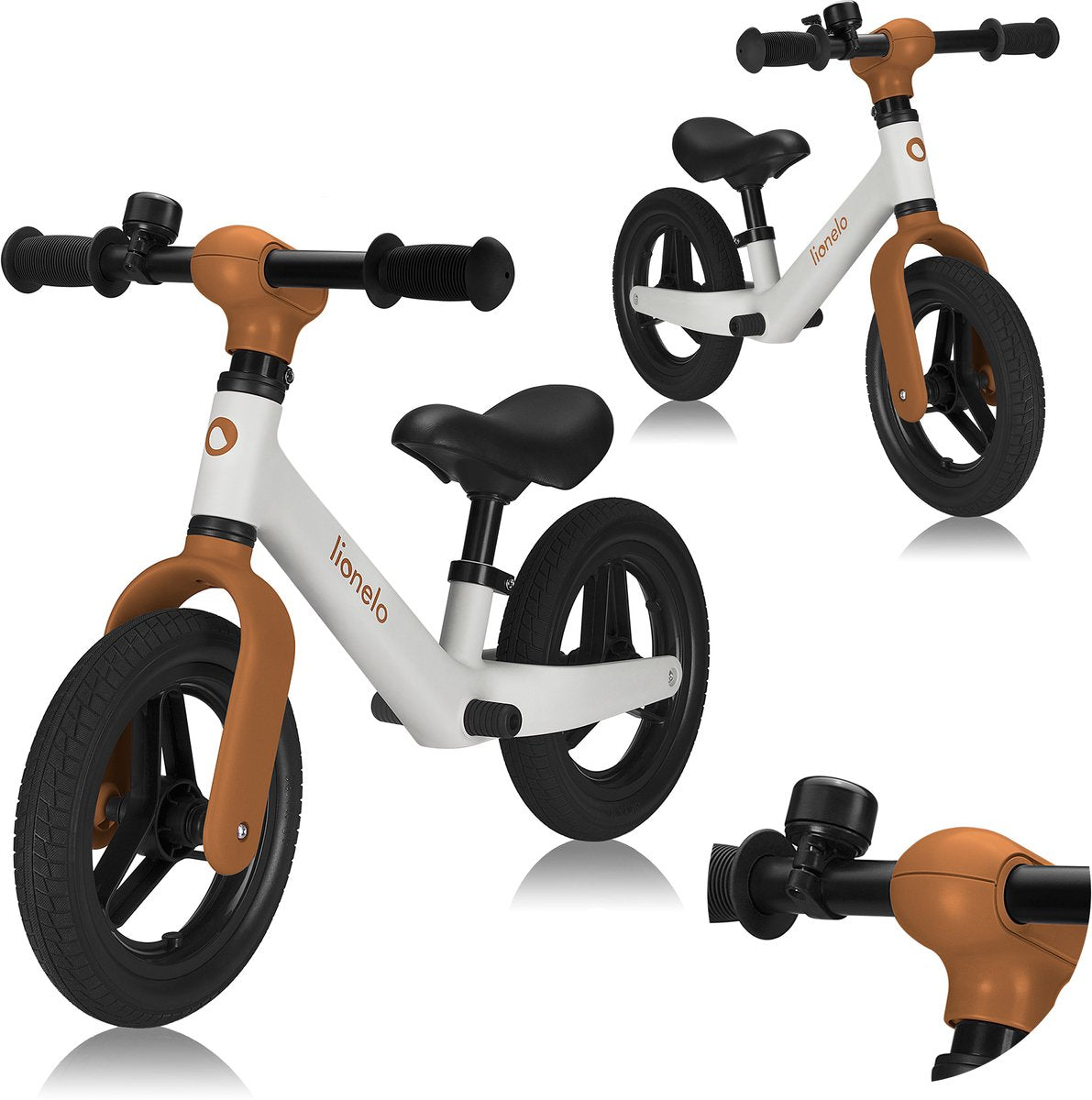 Lionelo Toni Laufrad – ab 18 Monaten – bis 30 kg – leicht 2,3 kg – verstellbarer Sattellenker – PU-Räder – Fußstütze – ABEC-7-Lager – Lenkerbegrenzung 120° – ergonomisch – und 71-1 zertifiziert