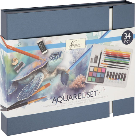 Creative Craft Group Aquarellfarben- und Zeichenset, 34-tlg.