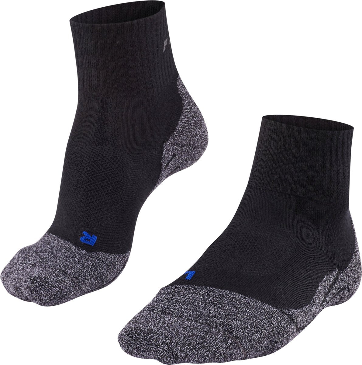 Falke TK2 Cool Short Anti-Blister Wandersocken aus dickem Lyocell-Funktionsmaterial Damen Schwarz – Größe 37-38