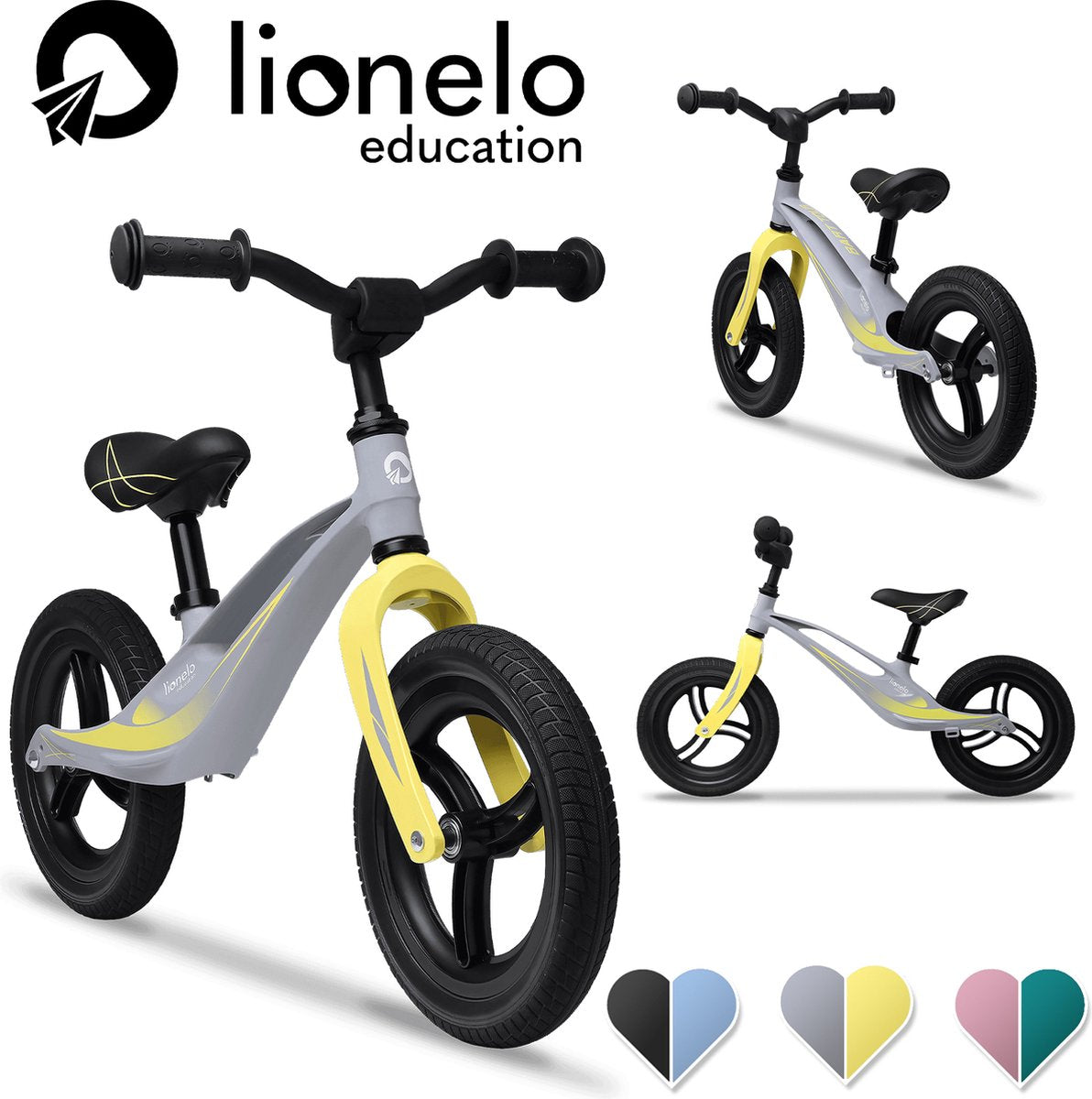 Lionelo Bart Tour – Laufrad – geringes Gewicht – perfekt für Kinder ab 2 Jahren – unterstützt die motorische Entwicklung