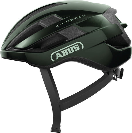 Abus Fahrradhelm Wingback Moss Green L – 57-61 cm – Grün – geeignet für den Einsatz auf Rennrädern – Gravelbikes – 270 g
