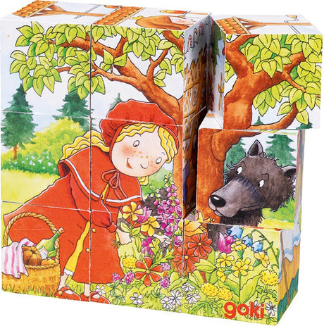 Goki Blockpuzzle - Märchen - 9 Teile - Holz - 3 Jahre