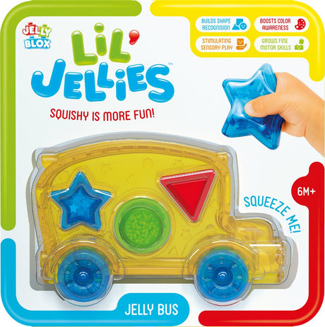 Goliath lil’ jellies jelly bus – speelgoedvoertuig – speelgoedauto – educatief speelgoed – sensorisch speelgoed - speelgoed baby – speelgoedbus – zachte blokken – bpa vrij – pijnvrije ervaring – vanaf 6 maanden – makkelijk schoon te maken
