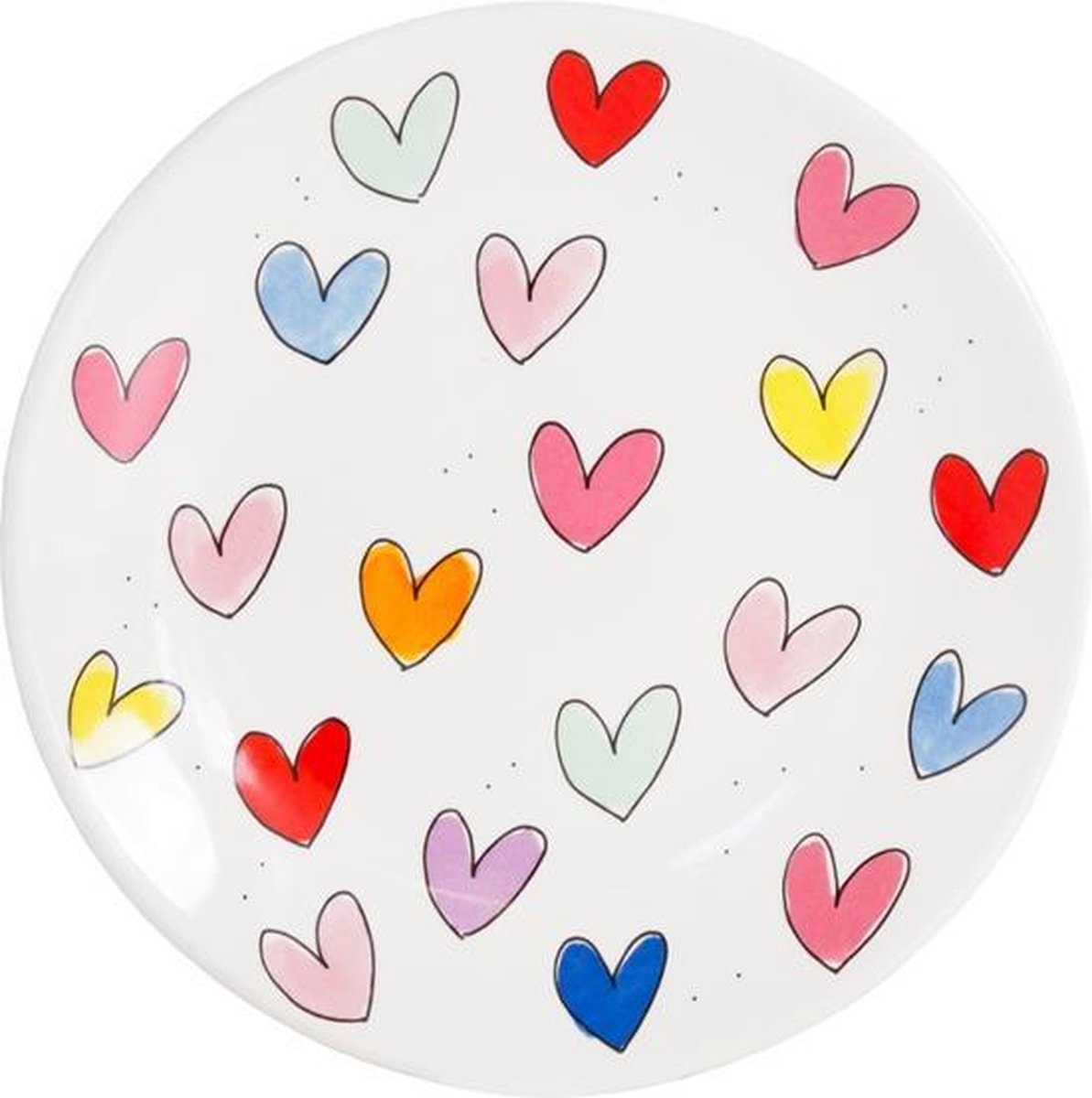 Blond amsterdam hearts bord - hearts - ø22cm