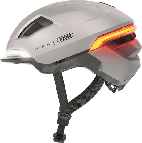 Abus Fahrradhelm Hyp-E Gleam Silver M – 54–58 cm – Silber – geeignet für den Einsatz auf Speed-Pedelecs – Elektrofahrrädern – Mopeds – NTA-8776 580 g