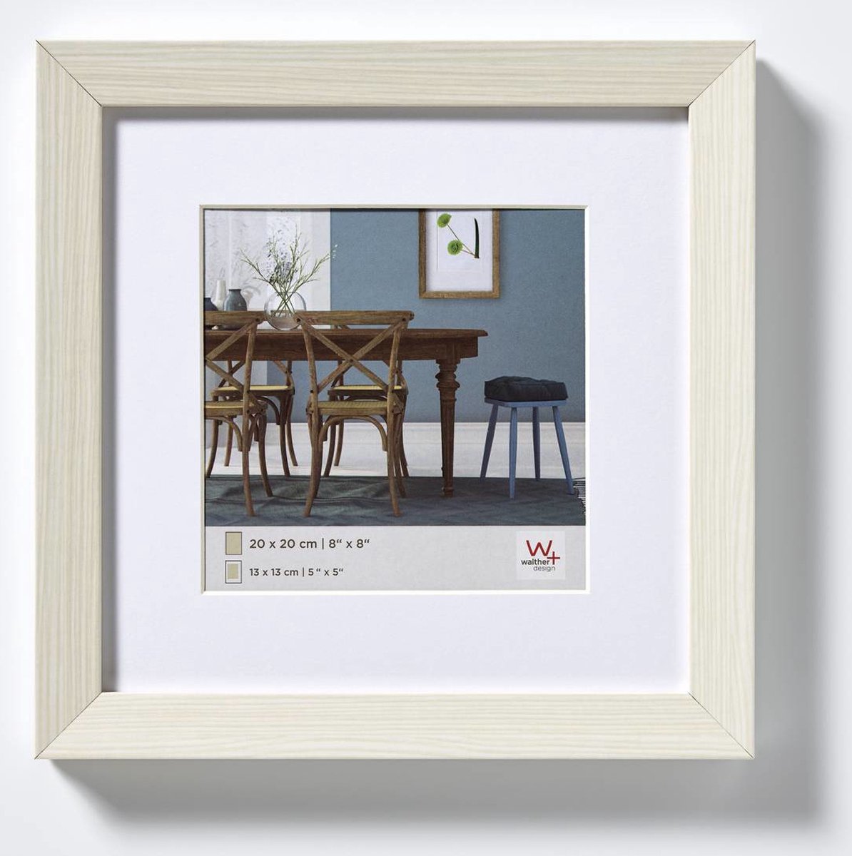 Walther Fiorito – MDF-Holzrahmen – Fotogröße 20 x 20 cm – weiß