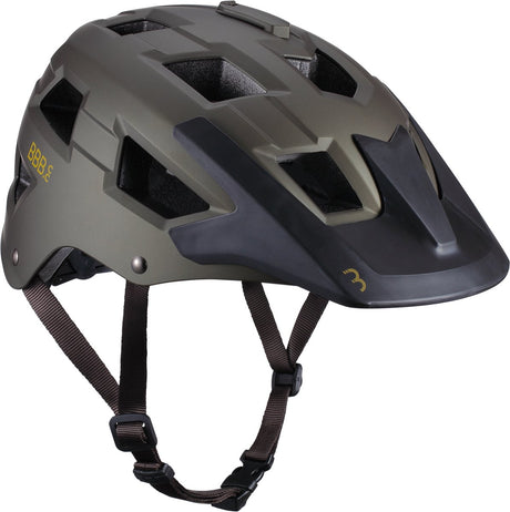 Bbb cycling mtb helm nanga - met bevestiging voor camera of verlichting - wasbare padding - fietshelm volwassenen: heren dames - mat olijf groen - l - bhe-54