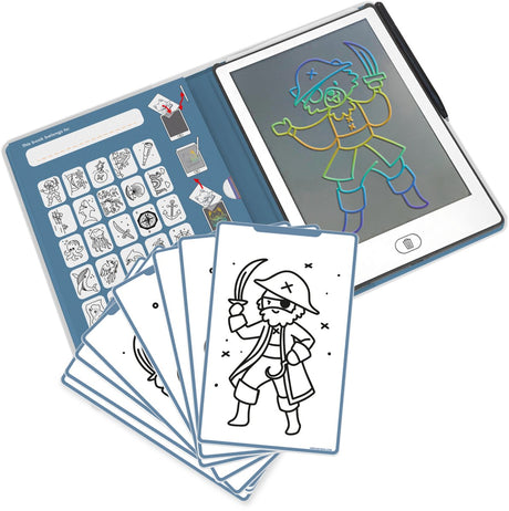 Kidywolf - kidydraw mini tekentablet voor kinderen - oceaan piraten thema - educatief - 4+ jaar