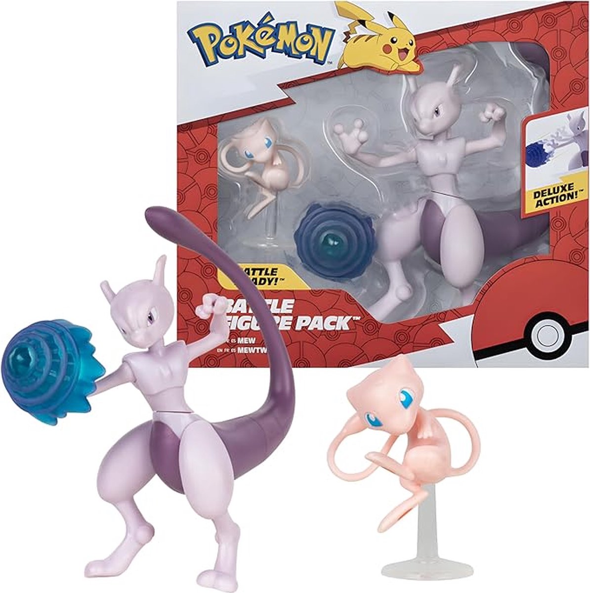 Pokémon Kampf-Figuren 2er-Pack Mew Mewtu 12 cm