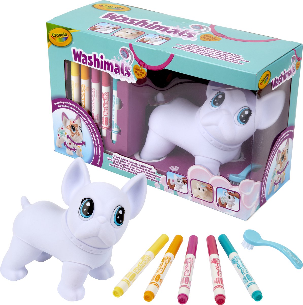 Crayola – Washimals – Hobby-Paket – Jumbo-Haustiere-Set, großer Wilbur für Kinder