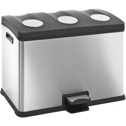 EKO Pedal Bin Recoice 3x12 l Matzilverklegegen