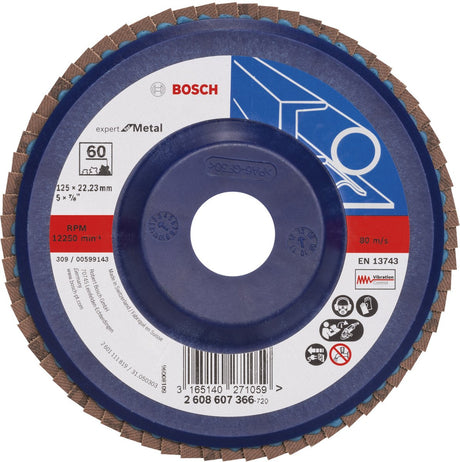 Bosch - Fächerschleifscheibe 125 mm, 22,23 mm, 60