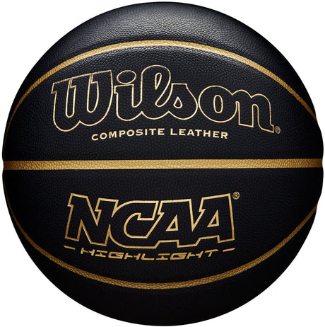 Wilson NCAA Highlight Basketball Größe 7 – Schwarzgold