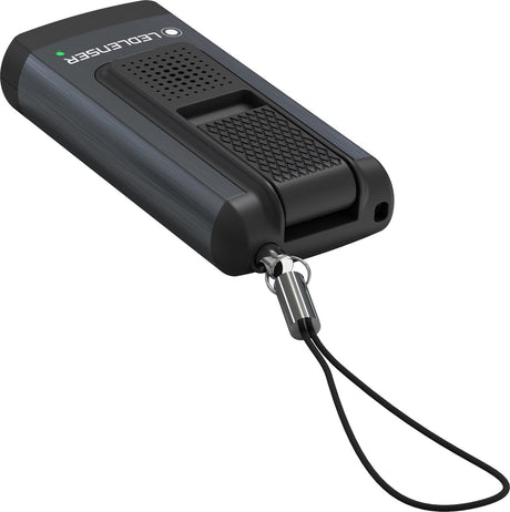 Ledlenser k6r Safety Grey – Schlüsselanhänger – wiederaufladbar – 400 Lumen – Alarm
