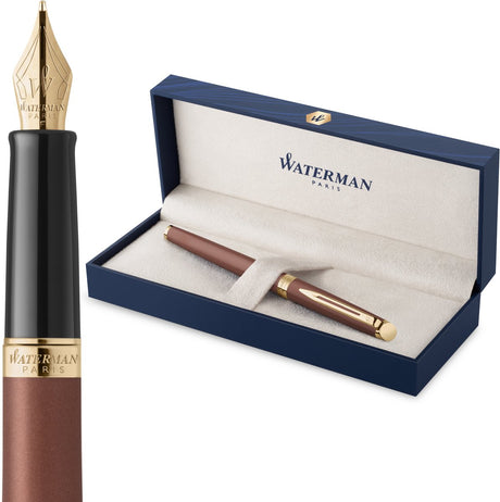 Waterman Hemisphère-Füllfederhalter | die subtile Version | kupferrot | mittlere Feder aus Edelstahl | mit Geschenkbox