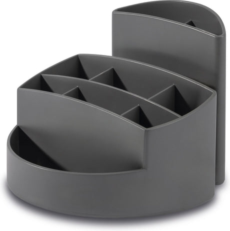 Han Bleistiftbox – Rondo Karma – 9 Fächer – Grau – 100 % recyceltes Material – ha-17468-18