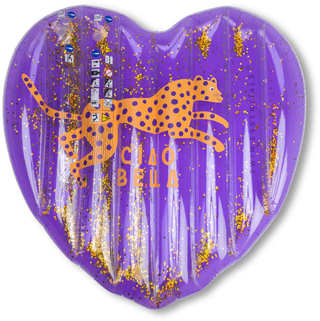 Leopard | Lila Herz-Luftmatratze
